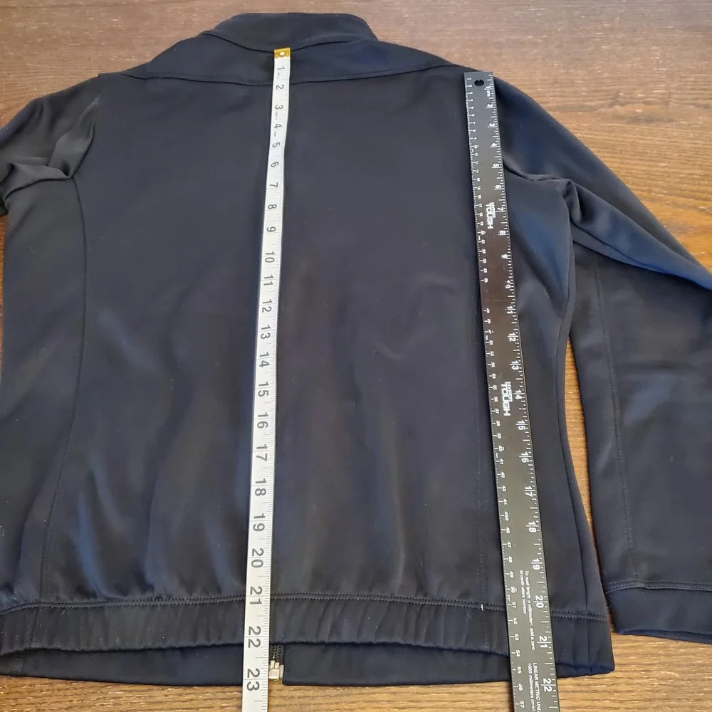 Vintage Therma- Fit Track Unisex Jacket Womens Sz M Black‎ 4 Pockets Nike Swoosh